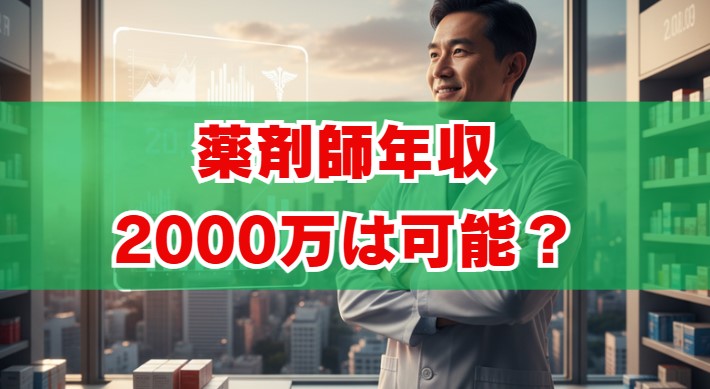 薬剤師年収2000万は可能？平均との差と3つの道