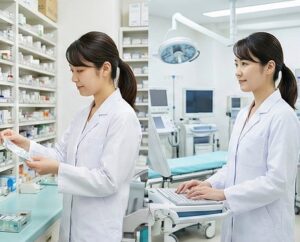 ＯＴＣと調剤の業務比率と専門性の向上