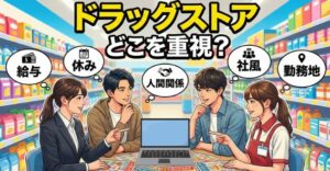 ドラッグストアで働くならどこを重視して選ぶべきか