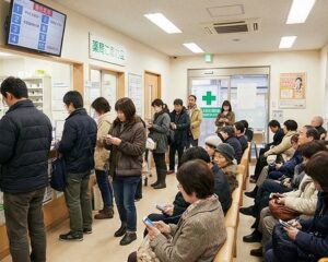 人気の医療機関に隣接する薬局は待ち時間が長い