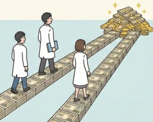男性と女性薬剤師の生涯賃金比較