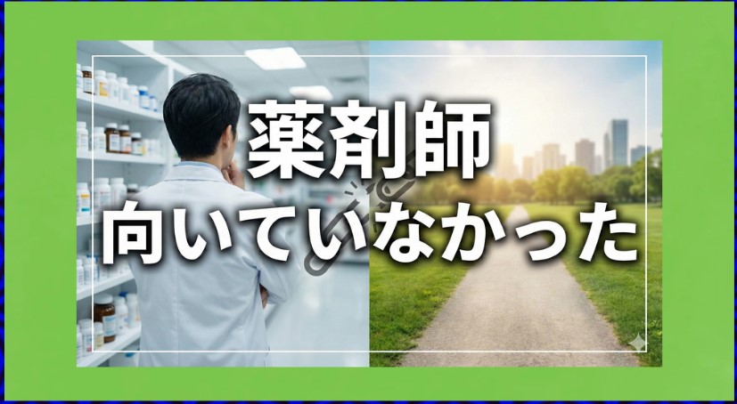 薬剤師が向いていなかったと悩む方へ！後悔しない転職と適性の見極め方