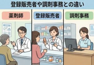 登録販売者や調剤事務との違い