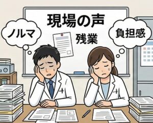 ノルマ問題と負担感に関する現場の声