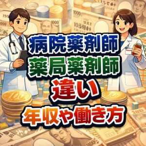 病院薬剤師と薬局薬剤師の違いは年収や働き方に出る