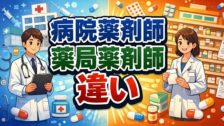 病院薬剤師と薬局薬剤師の違いを徹底比較！仕事や年収の選び方