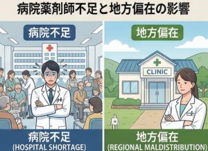病院薬剤師不足と地方偏在の影響
