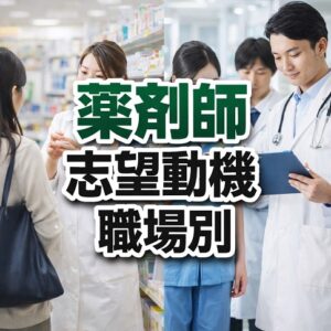職場別の薬剤師志望動機と成功例文