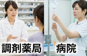 調剤薬局・病院の業務違い