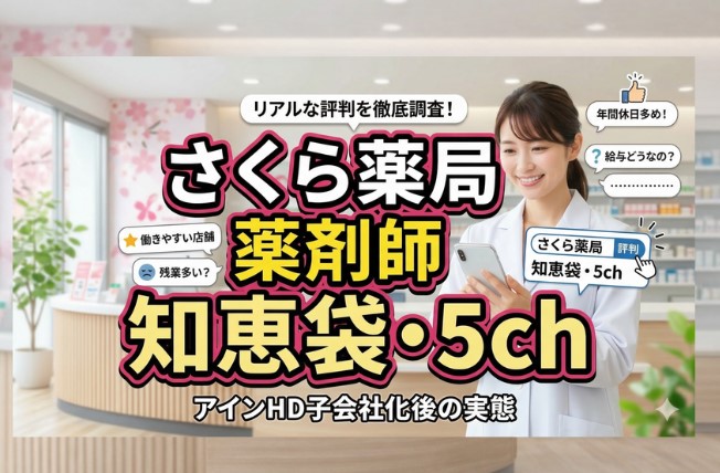 さくら薬局の薬剤師の口コミ・評判【知恵袋・5ch最新情報】