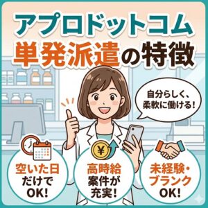 アプロドットコム単発派遣の特徴