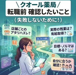 クオール薬局に転職前に必ず確認したいこと
