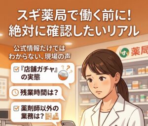 スギ薬局で働くことを考える前に確認したいこと