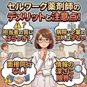 セルワーク薬剤師のデメリットと注意点