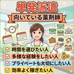 単発派遣に向いている薬剤師とは