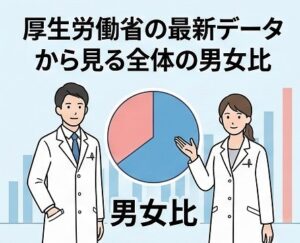 厚生労働省のデータから見る全体の男女比