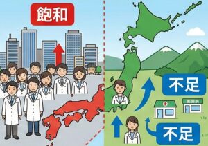 地域偏在という構造的問題——都市部は飽和、地方は不足