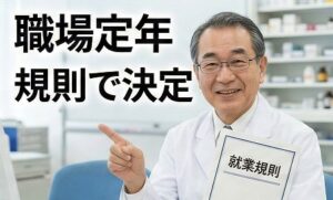 実際の定年は職場の就業規則が決める