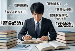 新たな専門用語や知識の習得必須