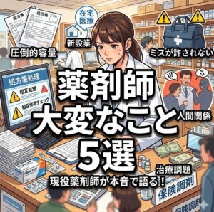 現役薬剤師の私が実感する「薬剤師の大変なこと」5選