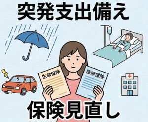 突発的な支出への備えと生命保険・医療保険の定期的な見直し