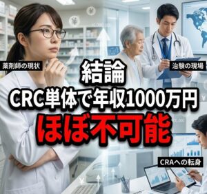 結論：CRC単体で年収1000万円は「ほぼ不可能」な厳しい現実