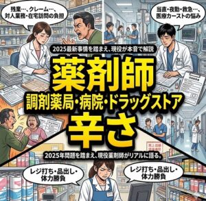 薬剤師が直面する「調剤薬局・病院・ドラッグストア」ごとの辛さ