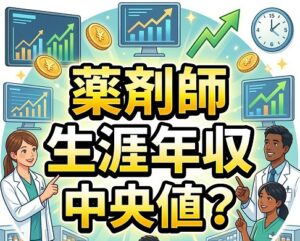 薬剤師の生涯年収の中央値はどれくらい？