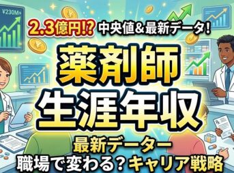 薬剤師の生涯年収は？職場別・年代別の実態と年収アップの方法