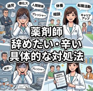 薬剤師を辞めたい・辛いと感じたときの具体的な対処法