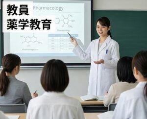 薬学の知識を伝える教育機関の職員
