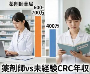 調剤薬局の薬剤師と未経験CRCの残酷な年収差