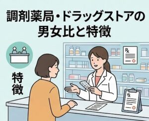 調剤薬局・ドラッグストアの男女比と特徴