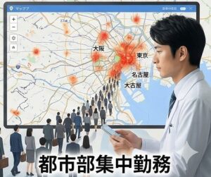都市部一極集中という勤務地のハードル