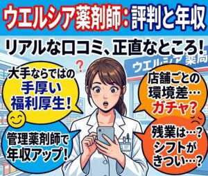 ウエルシアで働く薬剤師の年収と給与体系